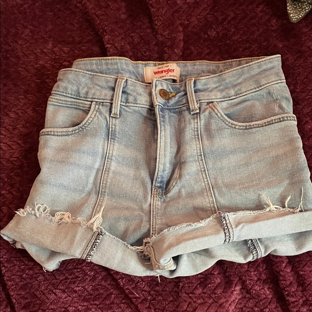 Wrangler Light Wash Denim Jean Shorts